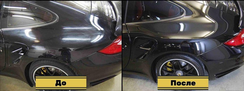 Полировка автомобиля до и после