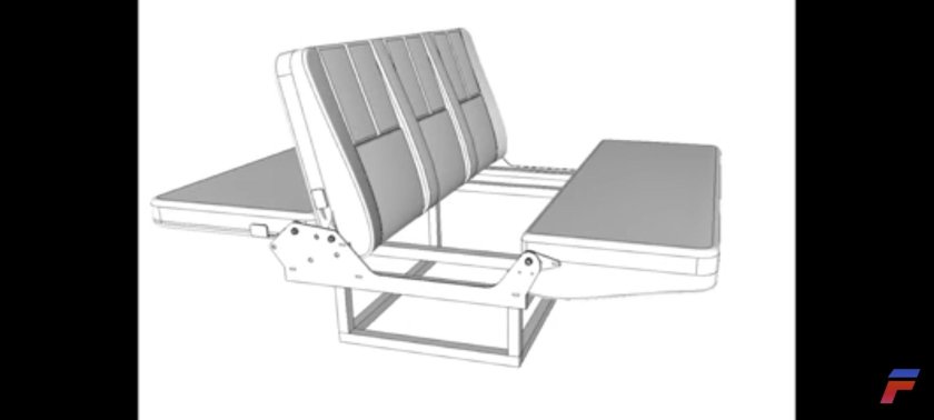 Чертёж сиденья трансформеры для газели