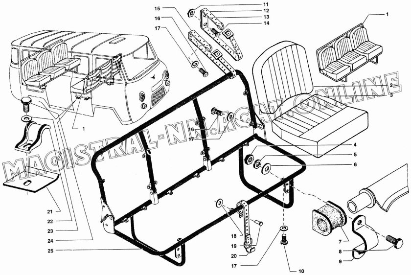 Сиденье УАЗ 469 переднее
