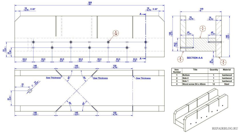 Стусло под 45 градусов