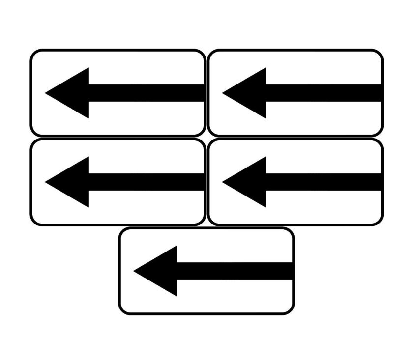 Знак дорожный 8.3.1 "направление действия"