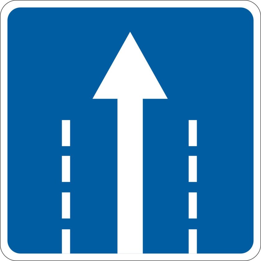 Дорожный знак 5.15.2 направление движения по полосам