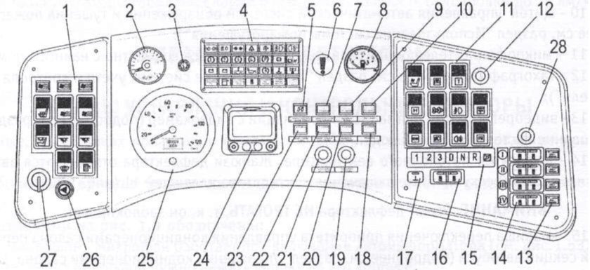 Панель управления автобуса ЛИАЗ 5292