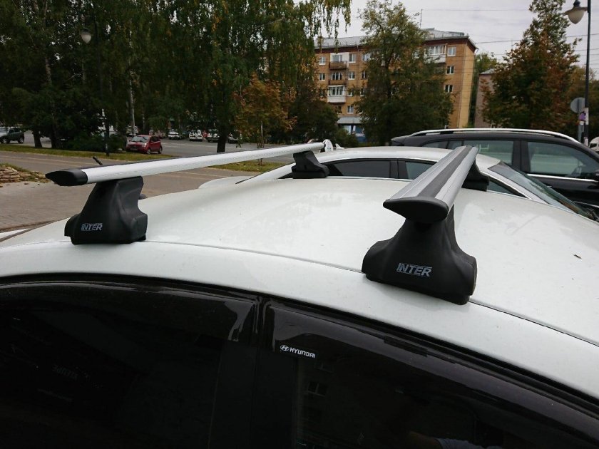 Багажник на крышу Inter c-15 на штатные места для Ford Focus II хэтчбек