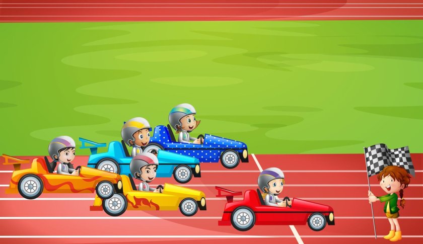 Фон для детской автогонки
