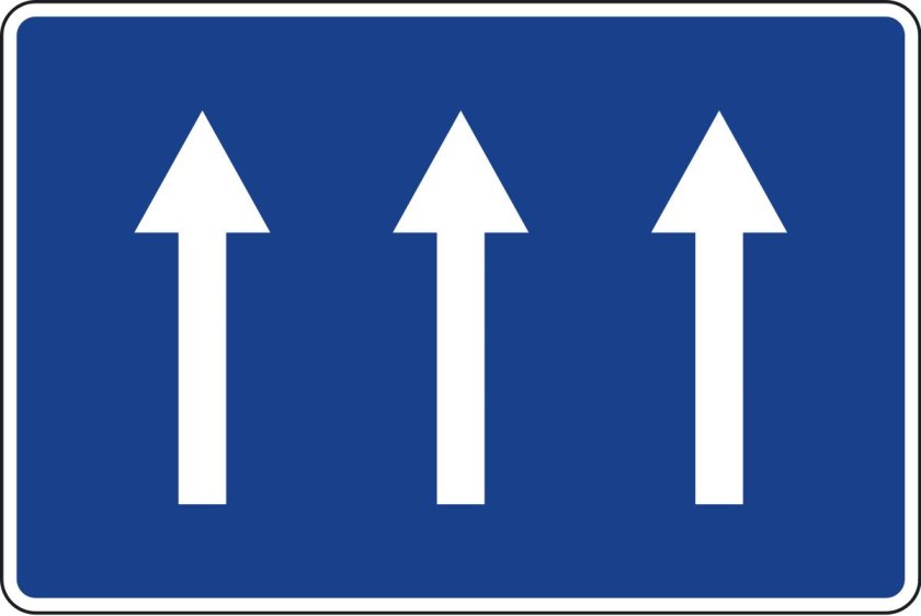 Дорожный знак направление движения