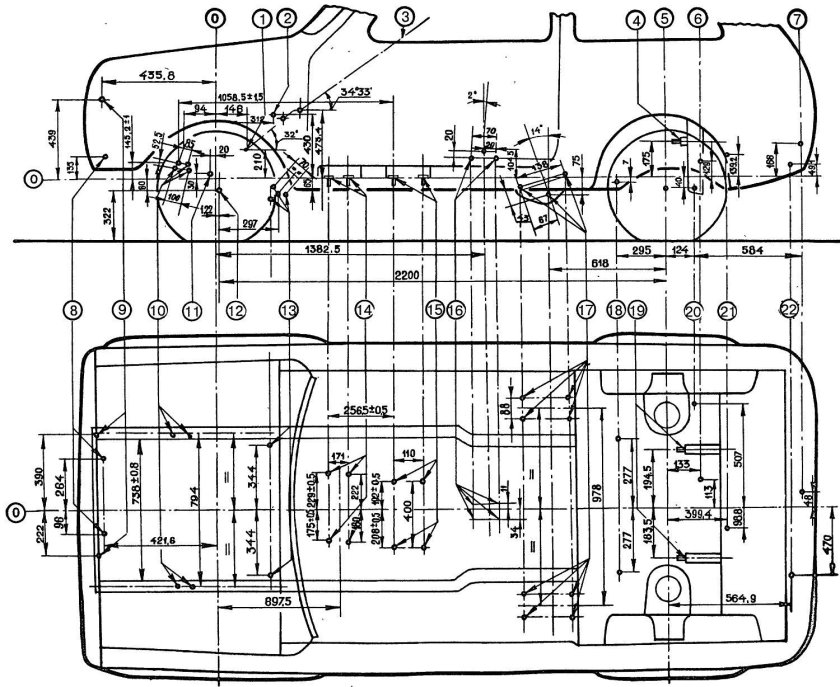 Габариты кузова Нива 21213