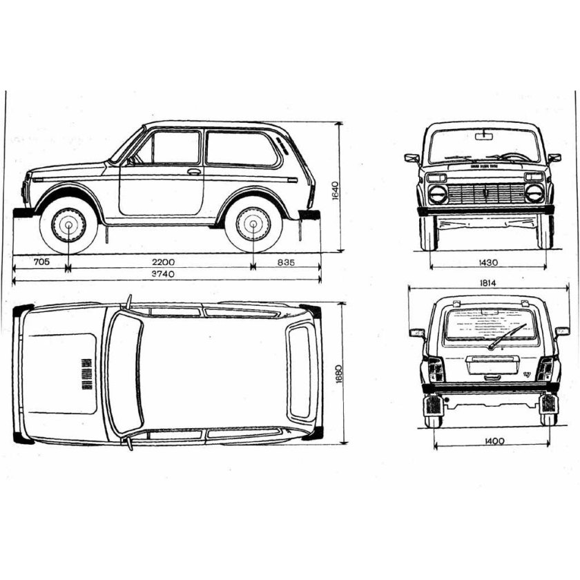 ВАЗ 2121 чертеж
