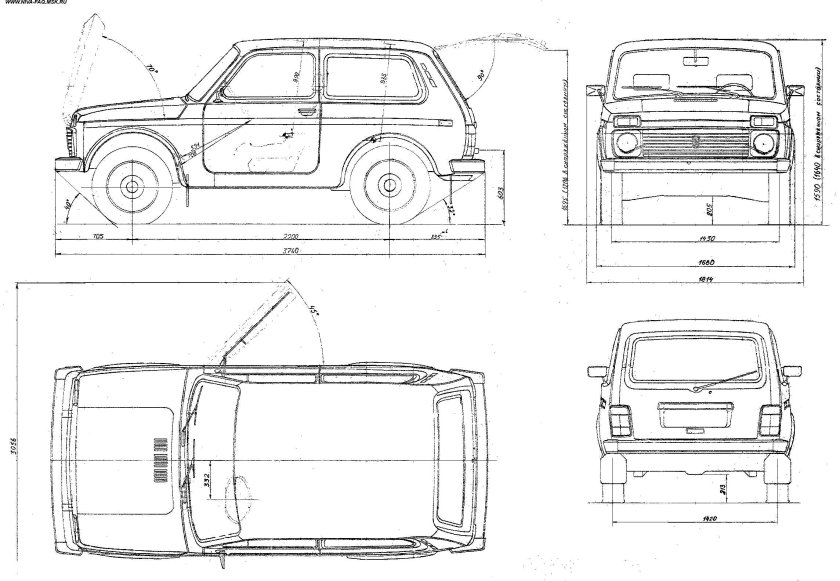 Чертежи Нивы 4на4