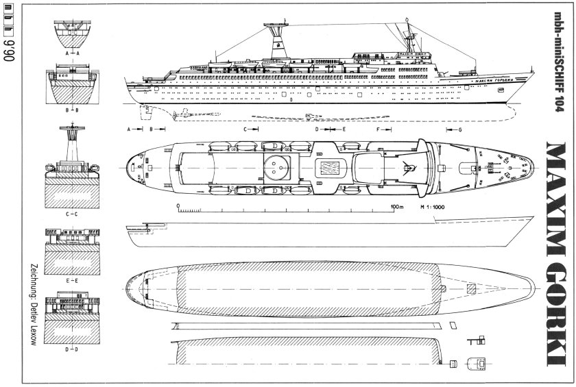 Крейсер Максим Горький чертежи