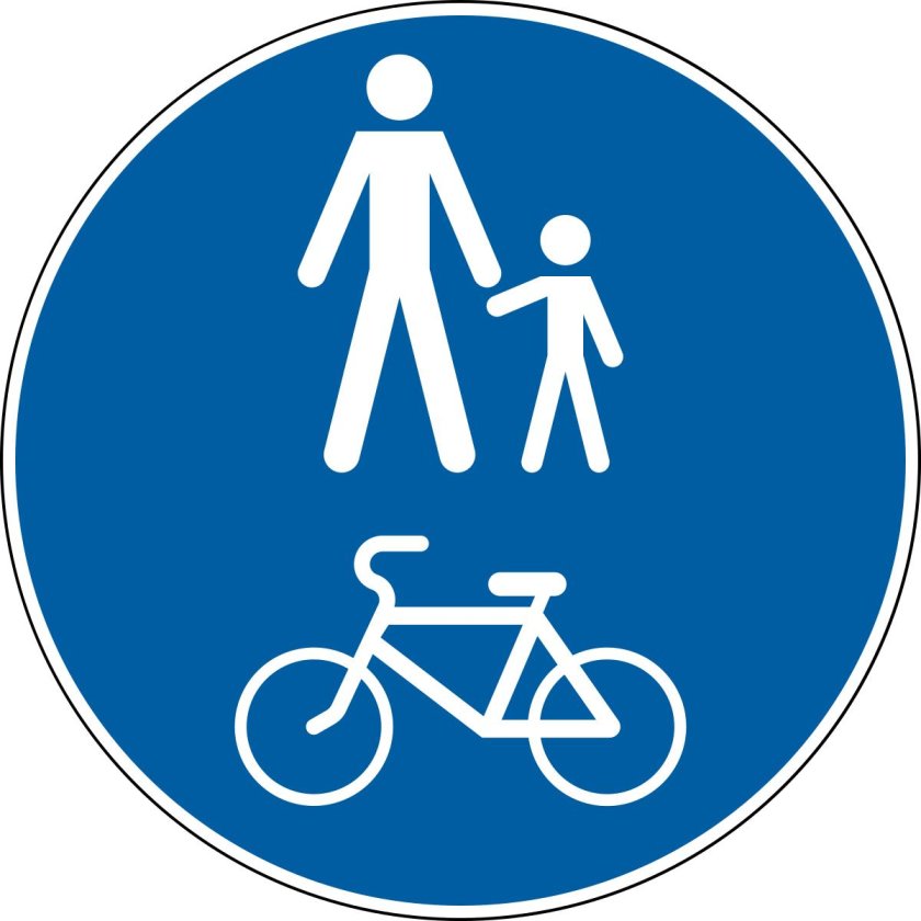 Велосипедная дорожка дорожный знак