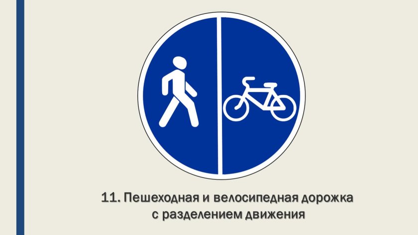 4.5.4, 4.5.5 “Пешеходная и велосипедная дорожка с разделением движения”.