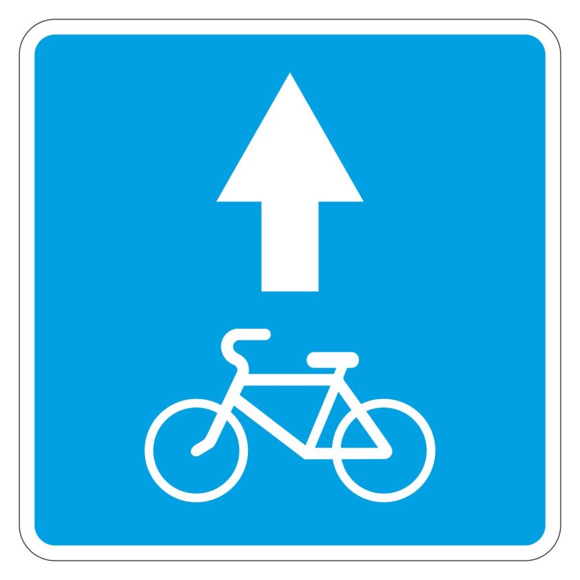 Знак велосипедная полоса