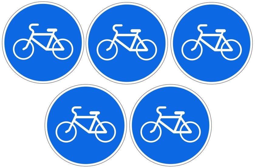 Предписывающие знаки велосипедная дорожка