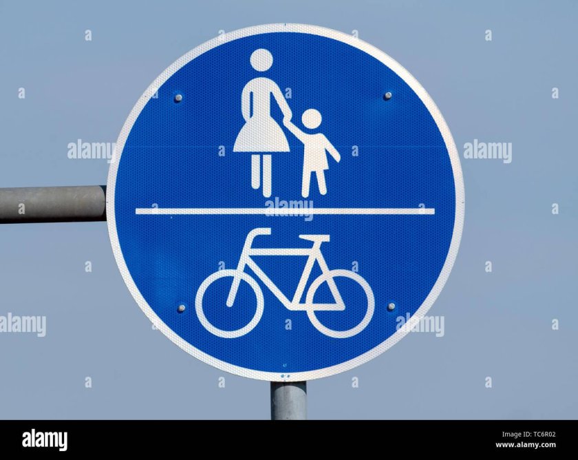 Дорожный знак велосипед