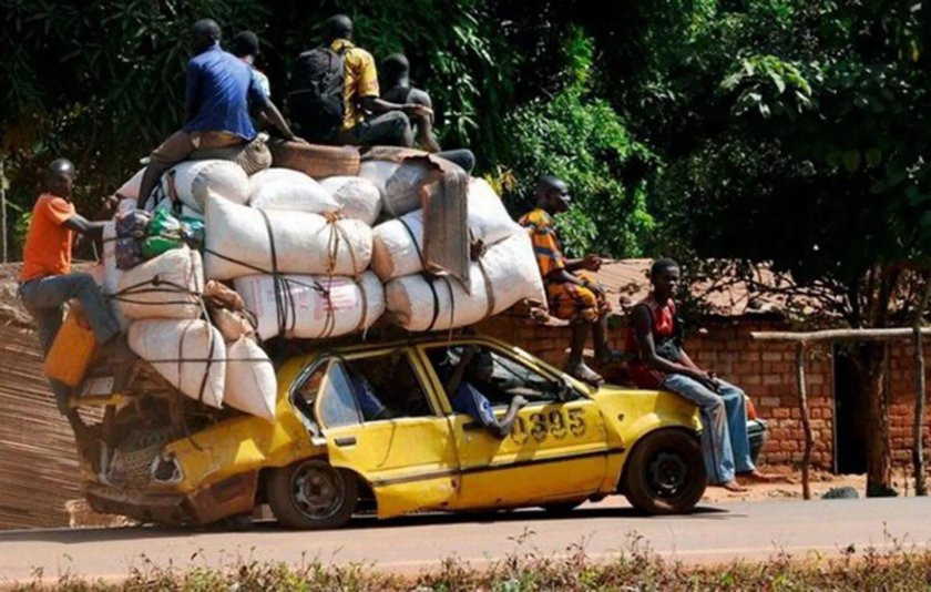 Перегруженный авто