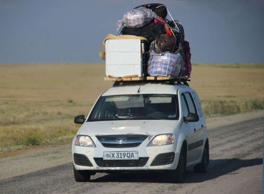 Ларгус груженый Узбекистан