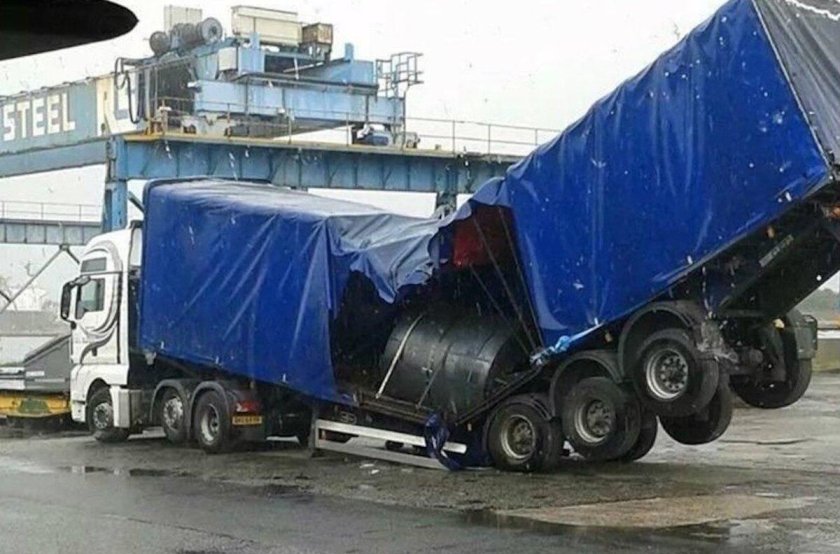 Задняя разгрузка фуры