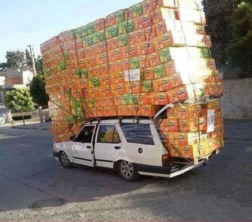 Груженая машина