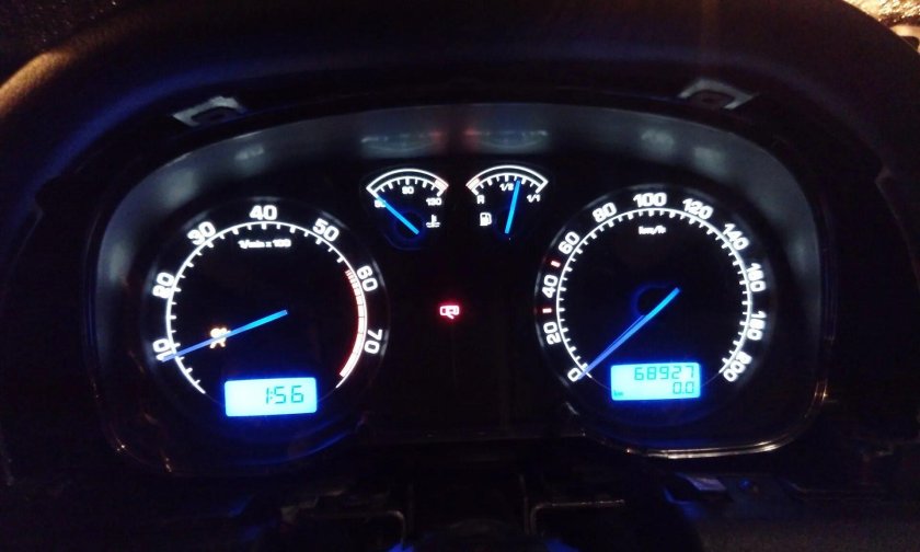 Пересвет приборной панели Skoda Octavia Tour