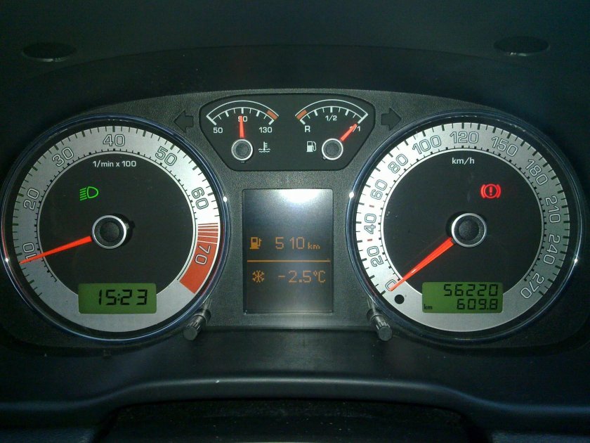 Шкода Октавия 2008 панель приборов