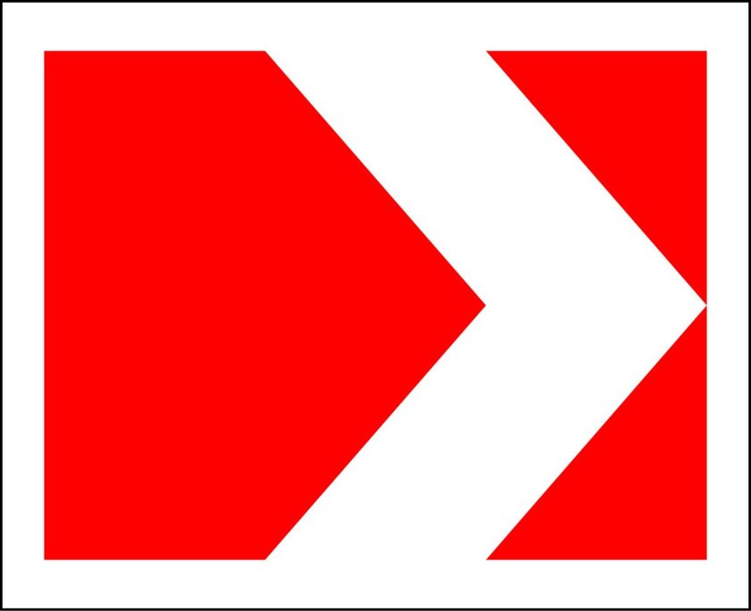 Дорожный знак 1.34.3 направление поворота