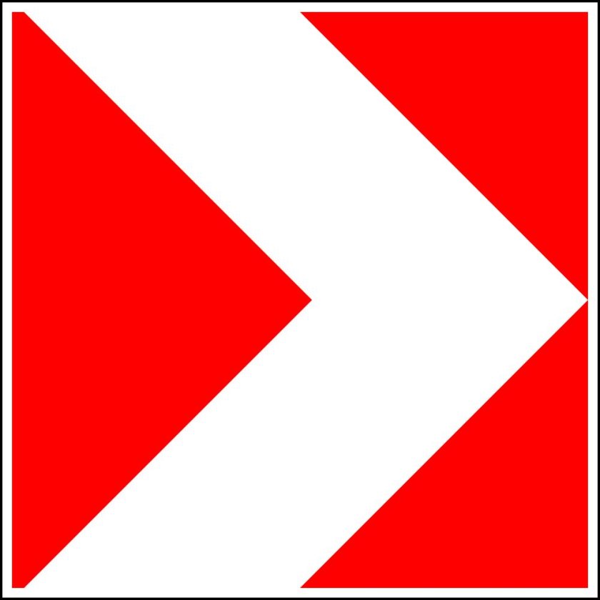 Дорожный знак 1.34.1 направление поворота