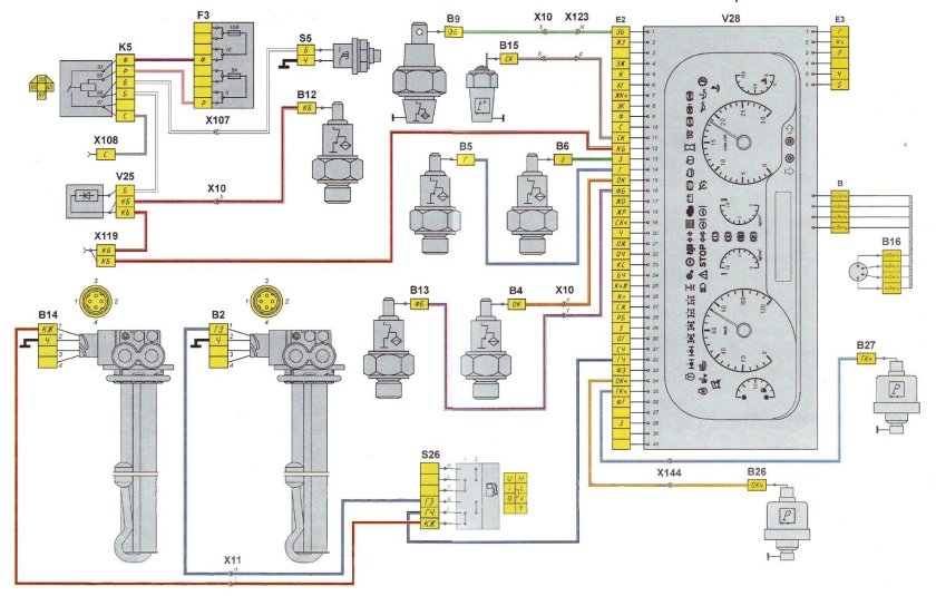 Схема электрооборудывания каз 6520