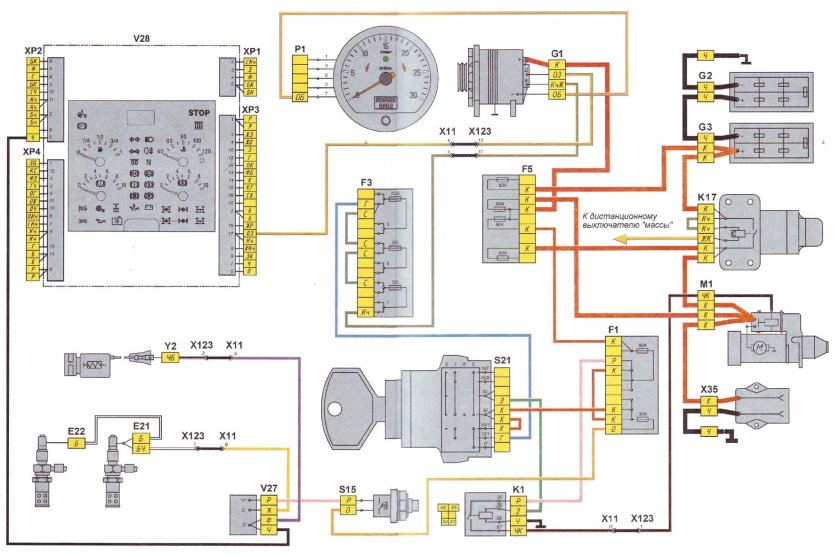 Схема электрооборудования КАМАЗ 6520 евро 2
