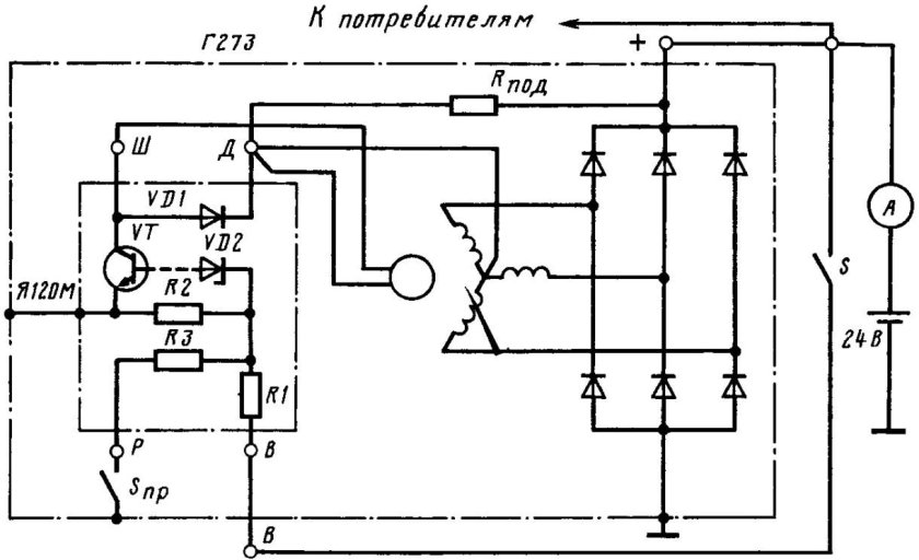 Генератор г273в1-03 схема подключения