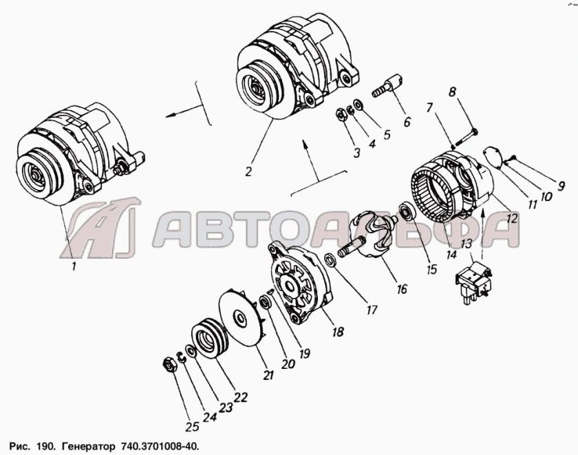 Генератор КАМАЗ 4310