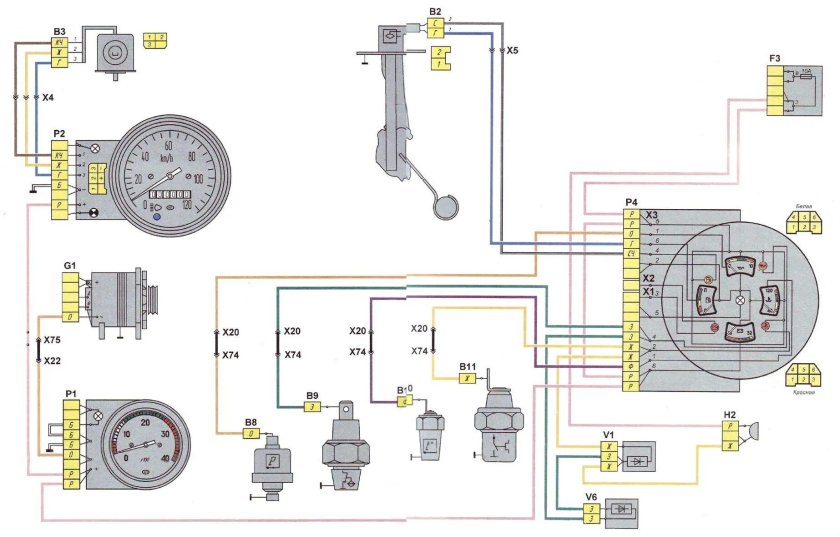 Схема подключения тахометра КАМАЗ 4310