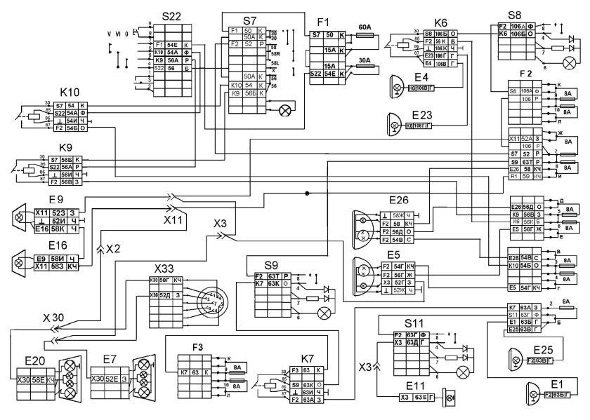 Электропроводка КАМАЗ 55111