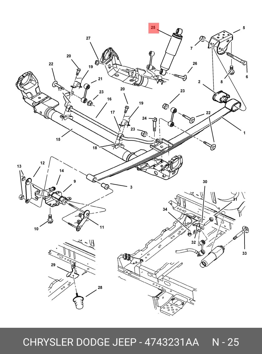 Задняя подвеска Додж Караван 2001