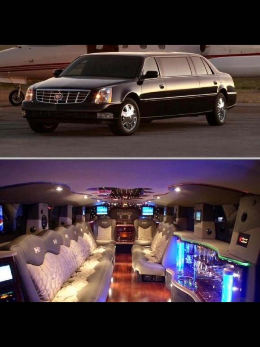 Двухэтажный лимузин внутри