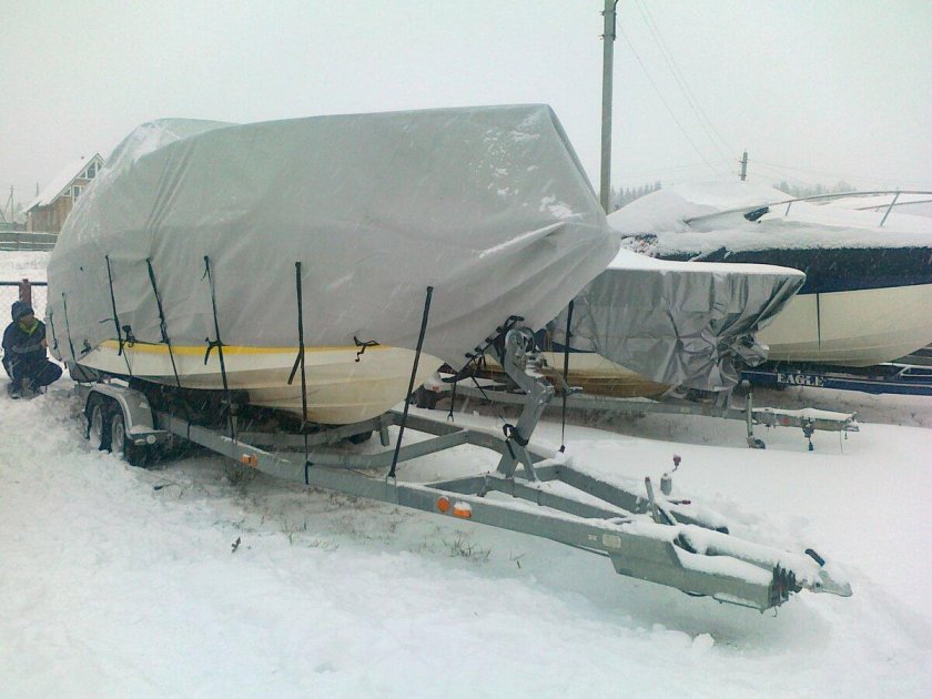 Хранение лодки зимой