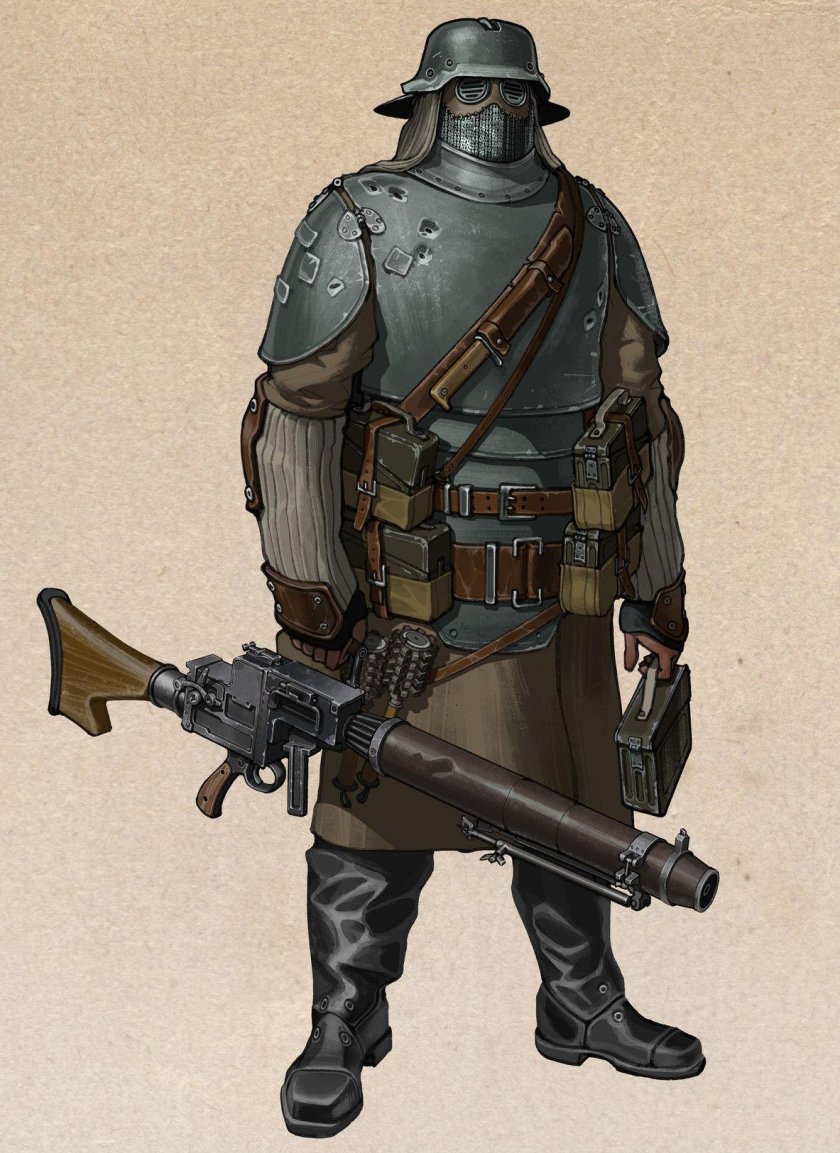 Дизельпанк арт солдат
