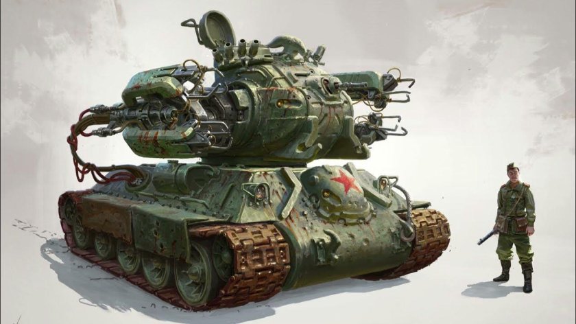 Сверхтяжёлый танк дизельпанк