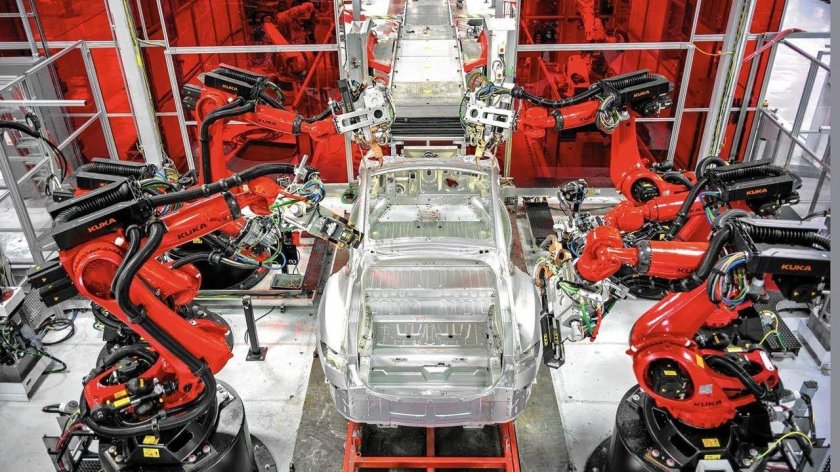 Kuka промышленные роботы тесла