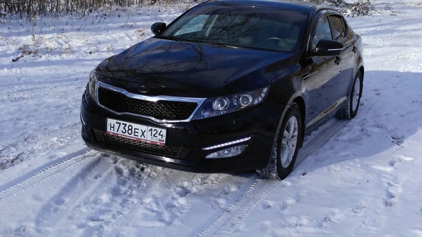 Черная Киа Оптима 2011