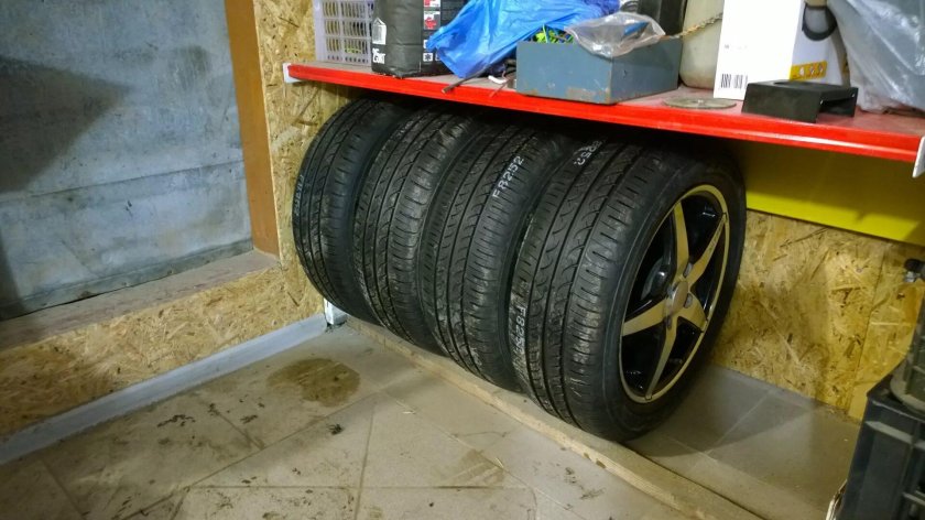 Стеллаж для колес в гараж