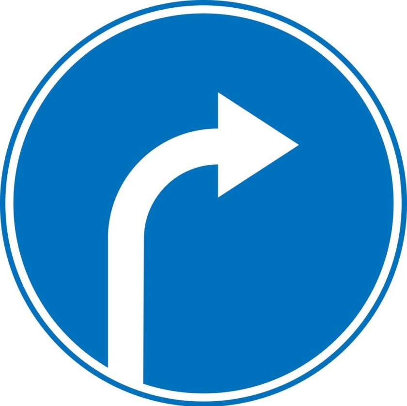 Дорожный знак поворот налево