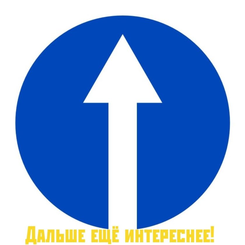 Дорожные знаки движение прямо