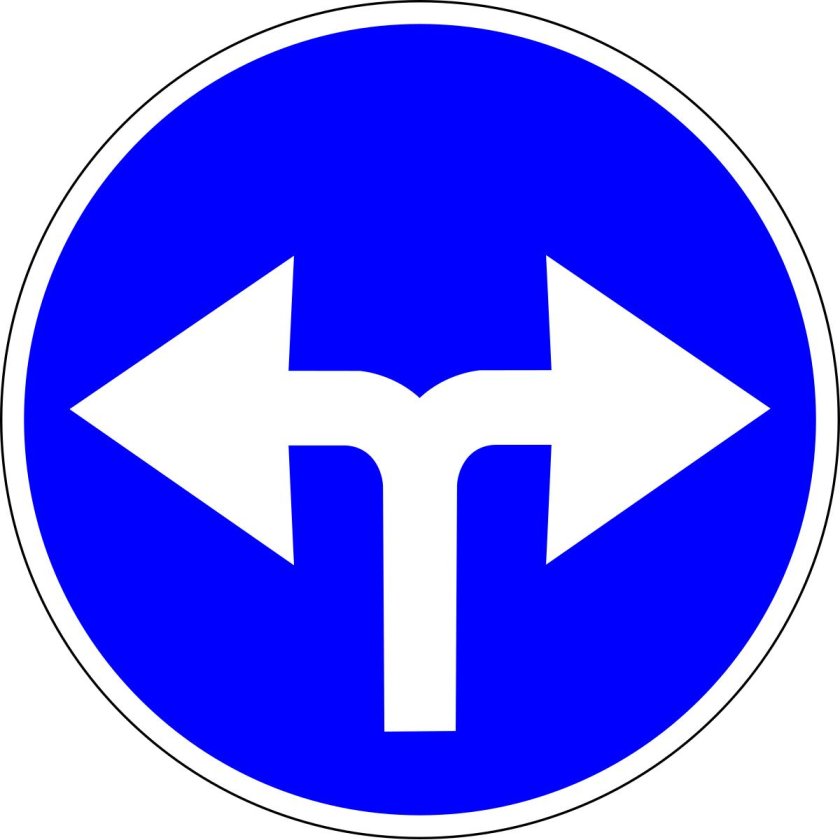 Предписывающие знаки 4.1.1-4.1.6