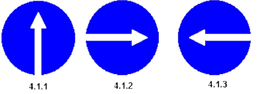 Дорожный знак 4.1.3 движение налево