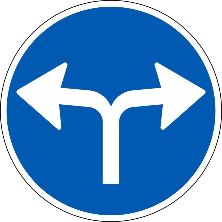 Дорожный знак направо