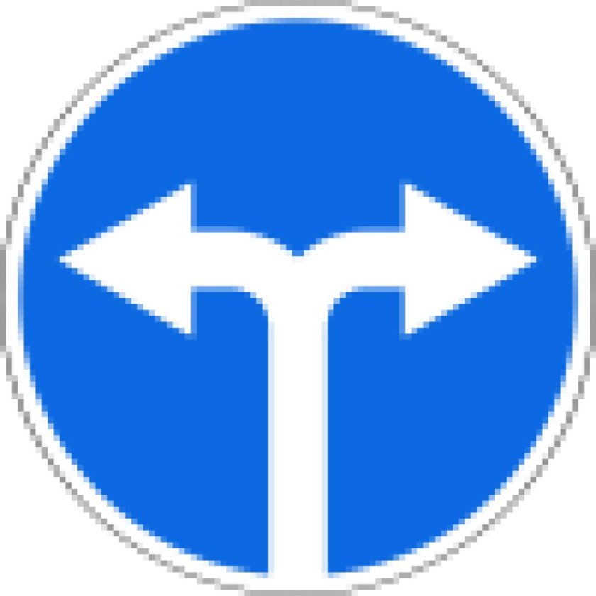 Знак движение направо