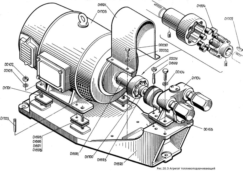 Топливоподкачивающий насос тепловоза 2тэ116