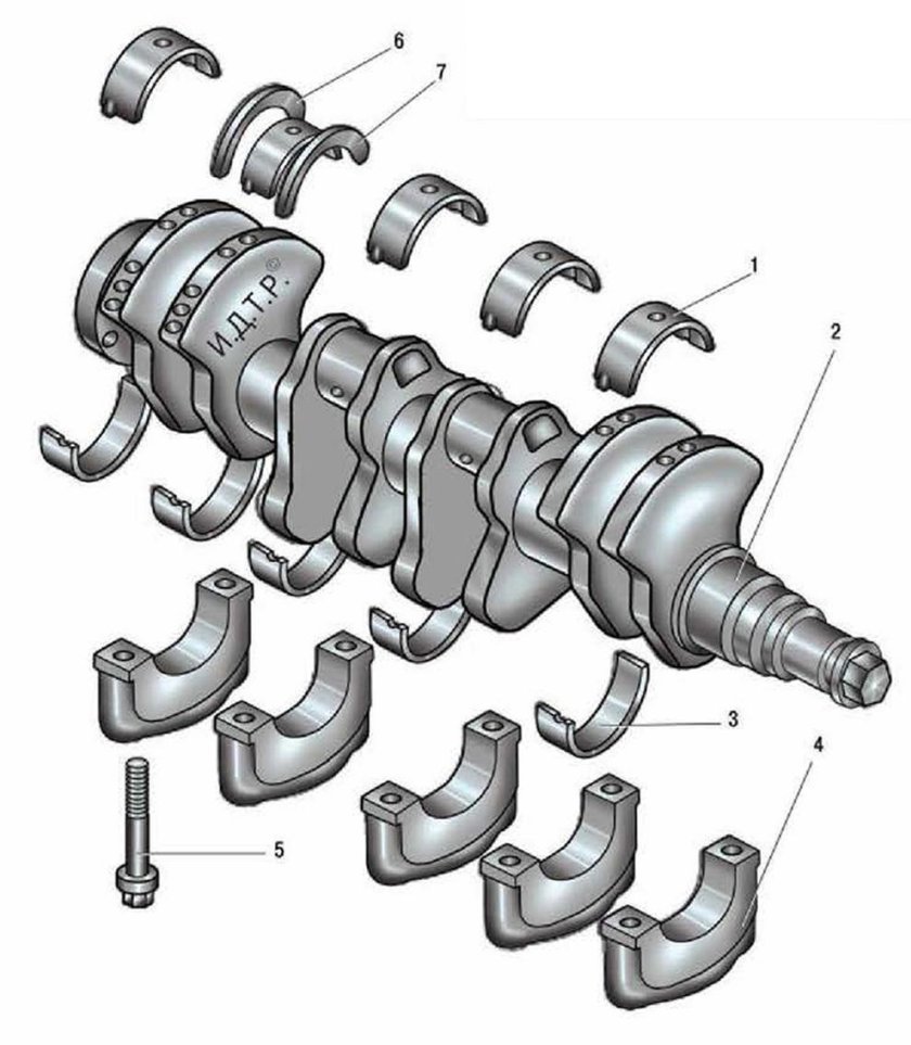Вкладыши шатунные Киа спектра 1.6