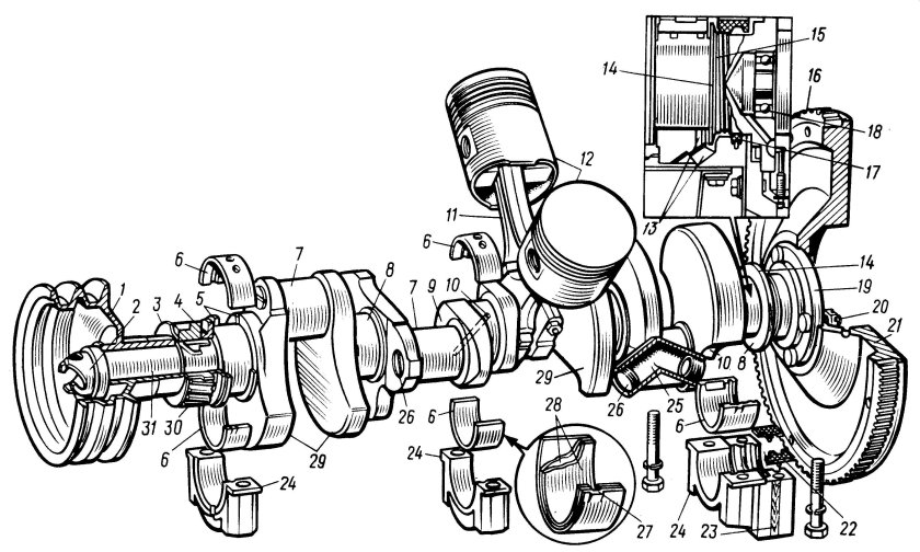Кривошипно-шатунный механизм КАМАЗ 740